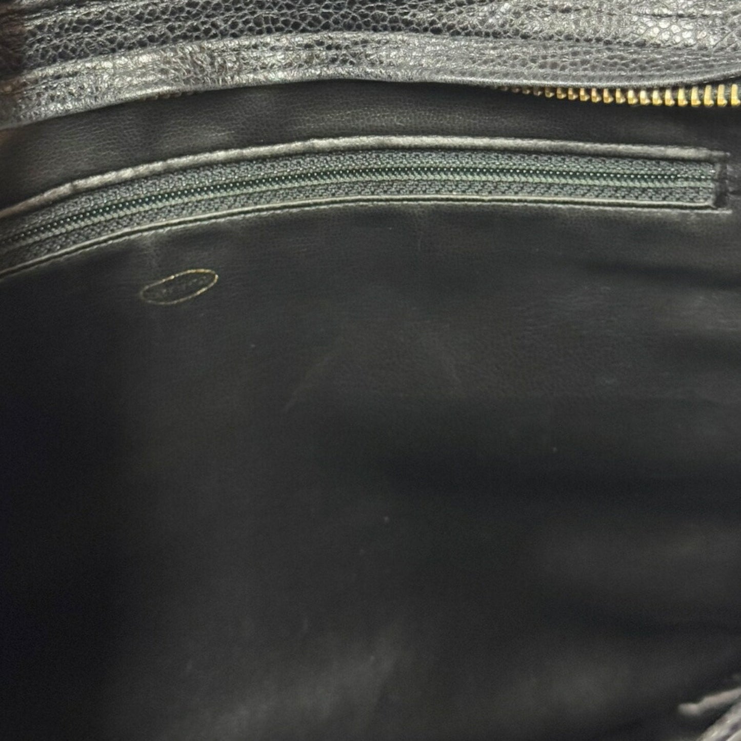 Chanel Caviar Leather Shoulder Bag Black