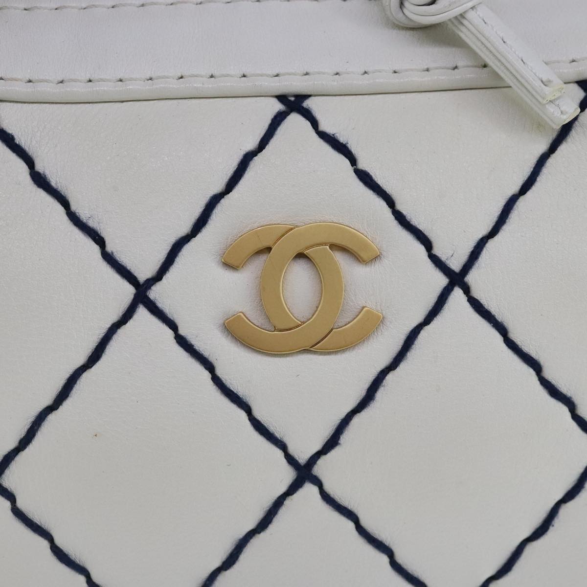 Chanel Stitched Leather Tote Bag