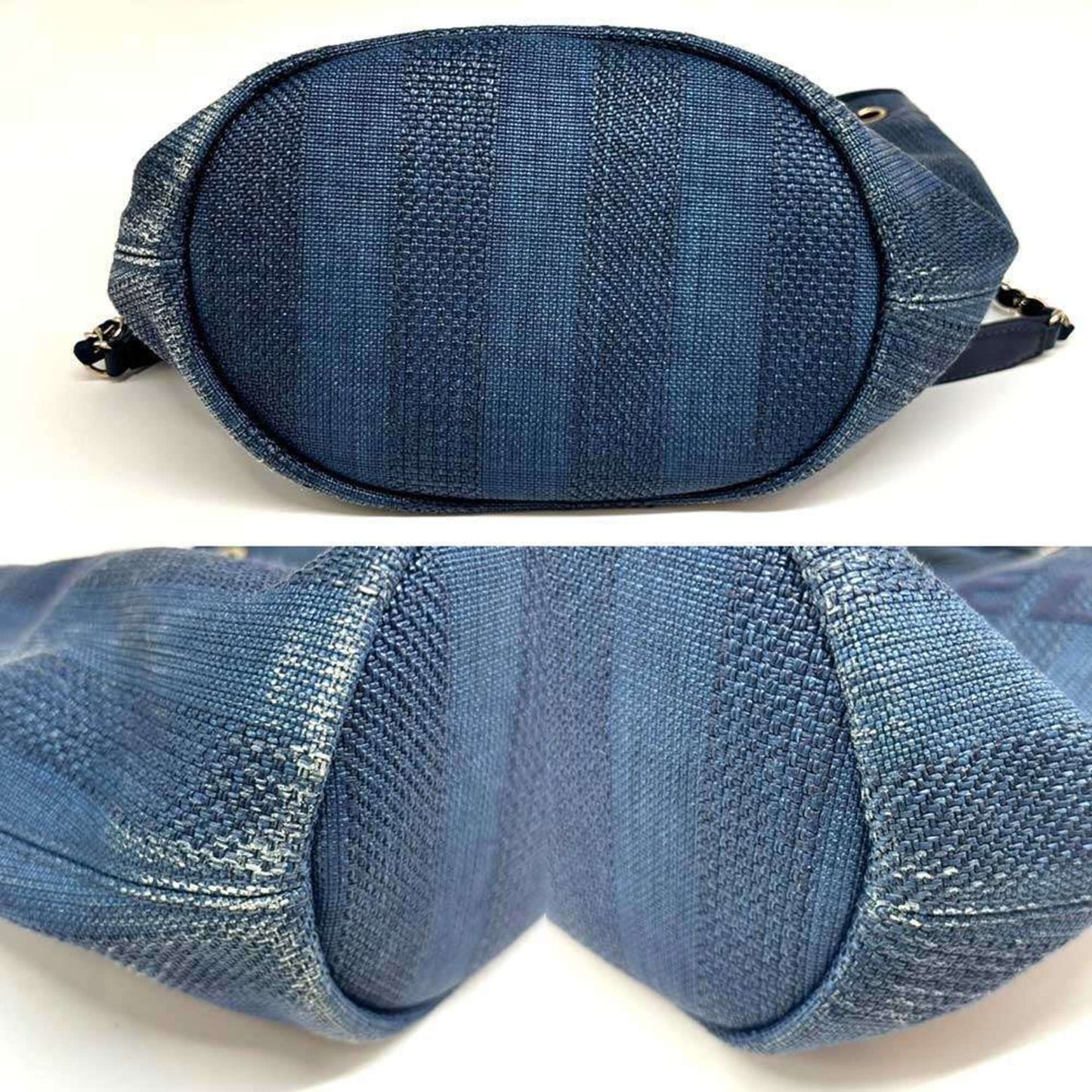 Chanel Denim Bucket Bag Drawstring Style