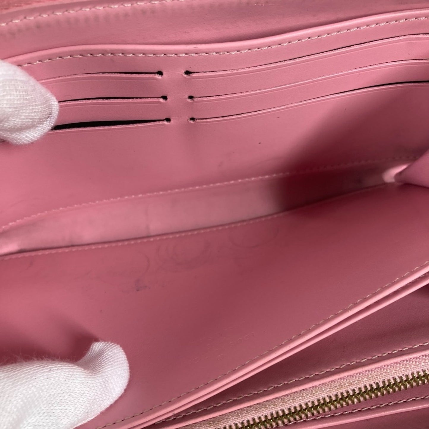 Patent Leather Zippy Wallet with Multiple Compartments