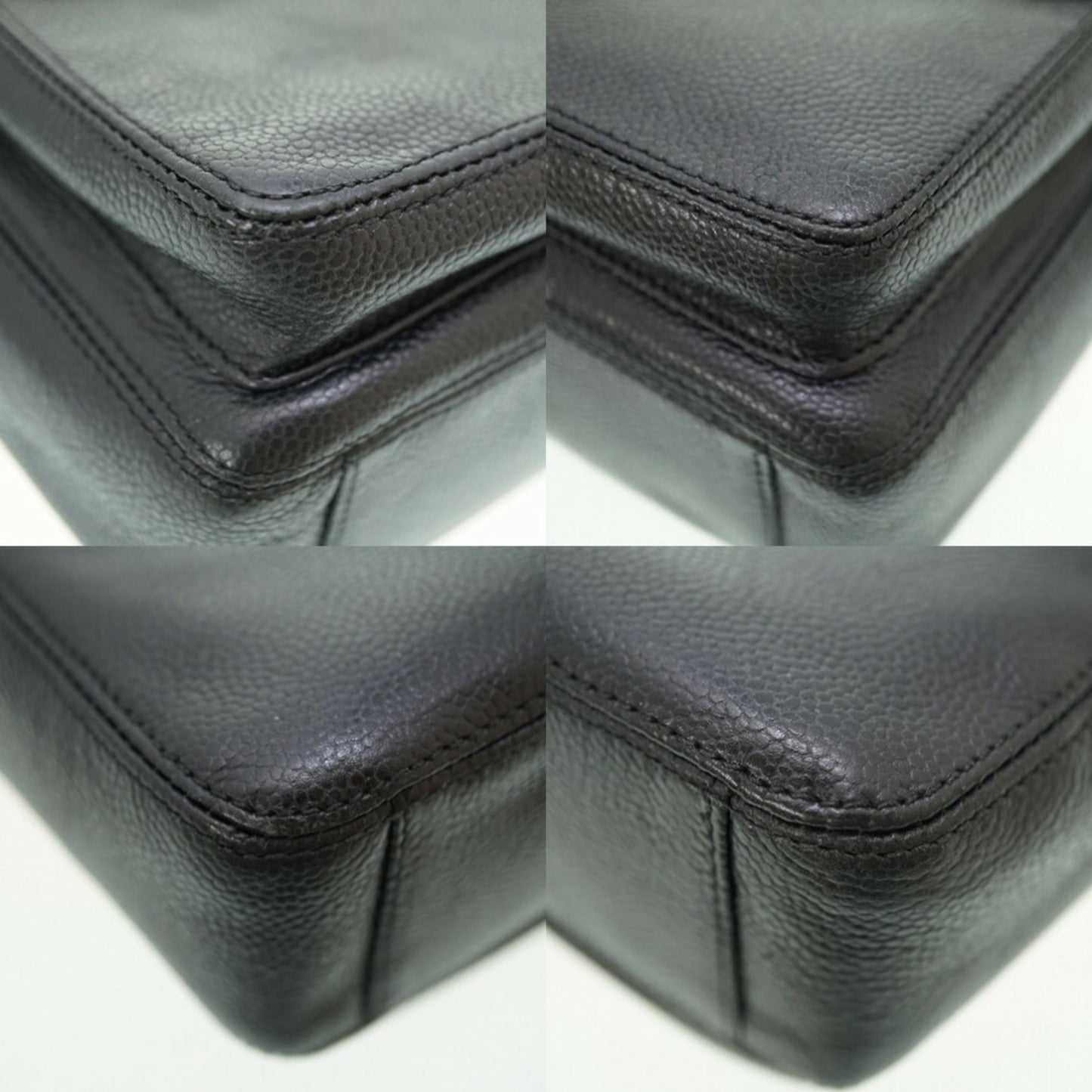 Chanel Black Caviar Leather Shoulder Bag
