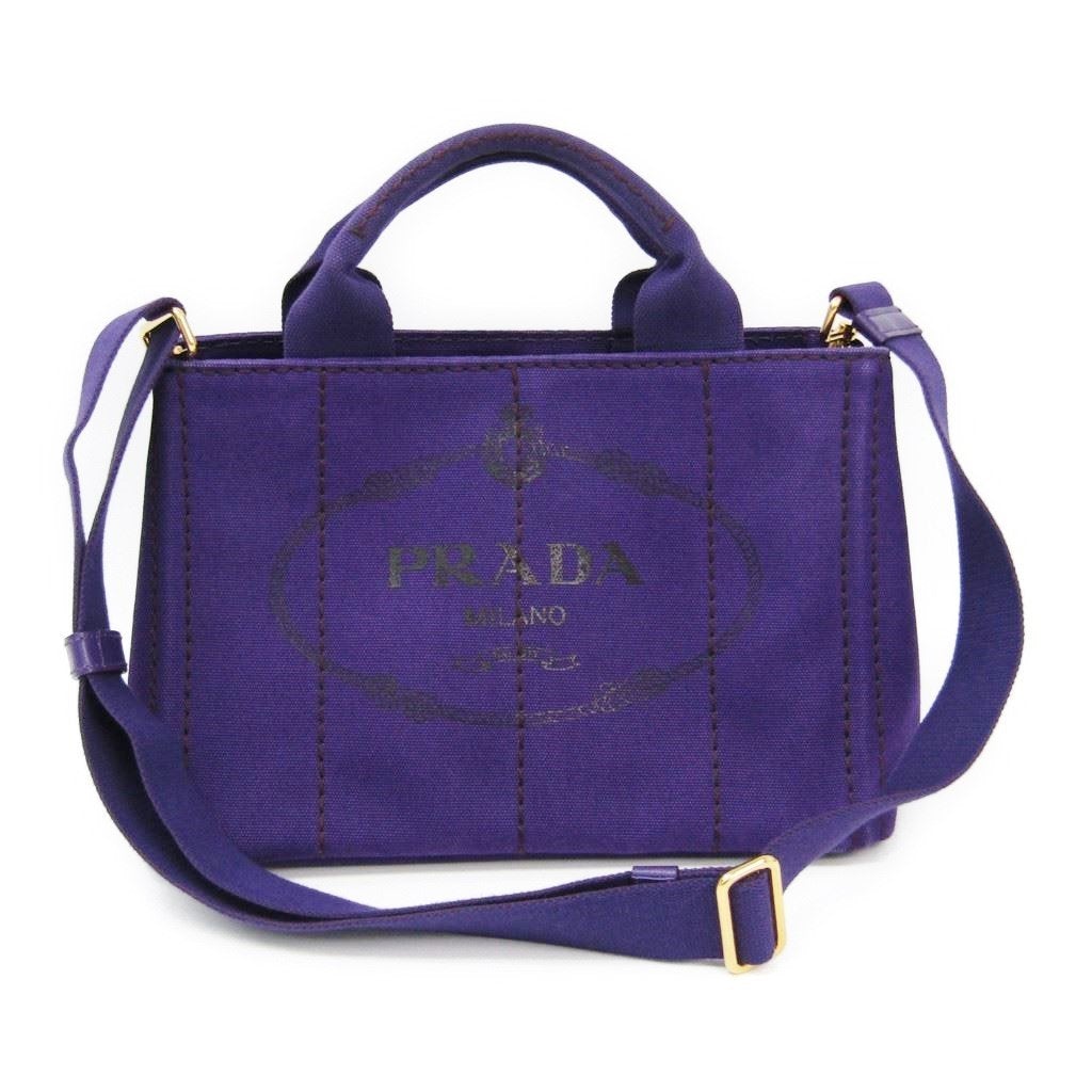 Prada Purple Denim Canapa Tote (SHA-10321)