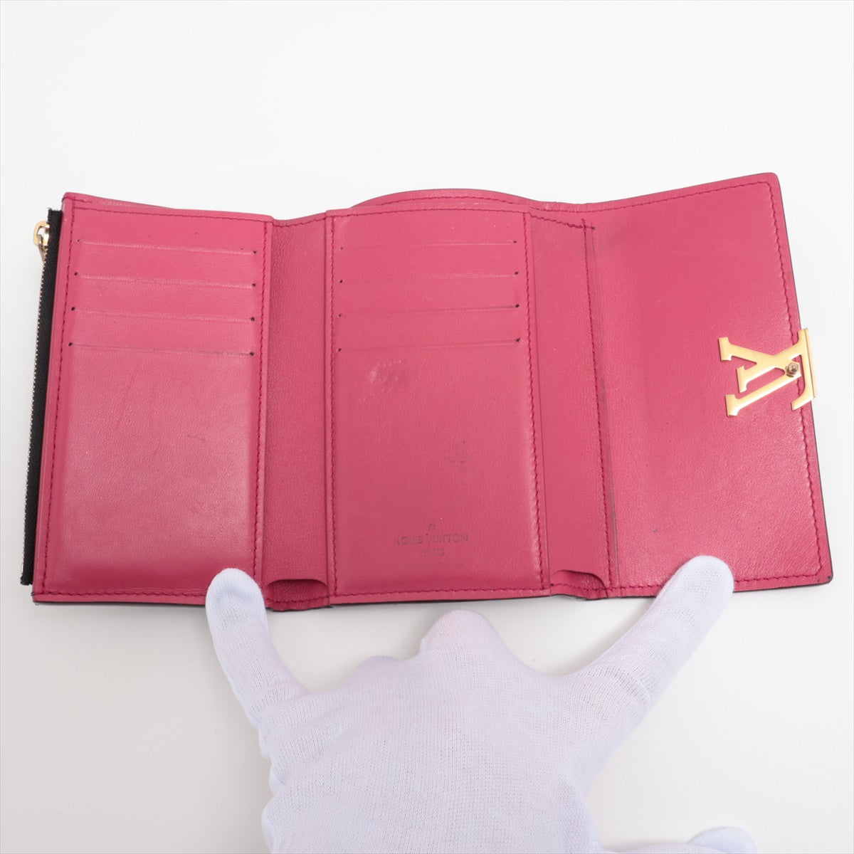 Louis Vuitton Portefolio Capsule Compact M62157 Noir Hot Pink Compact Wallet