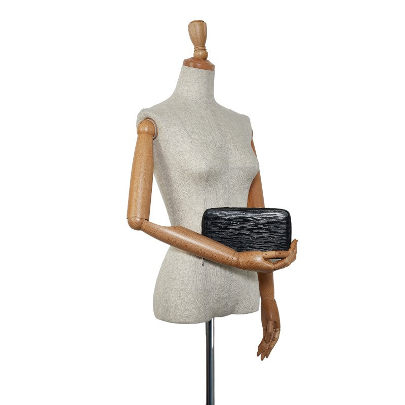 Louis Vuitton Epic Zippie Organizer Round Long Wallet M63852 Black Leather Ladies Louis Vuitton