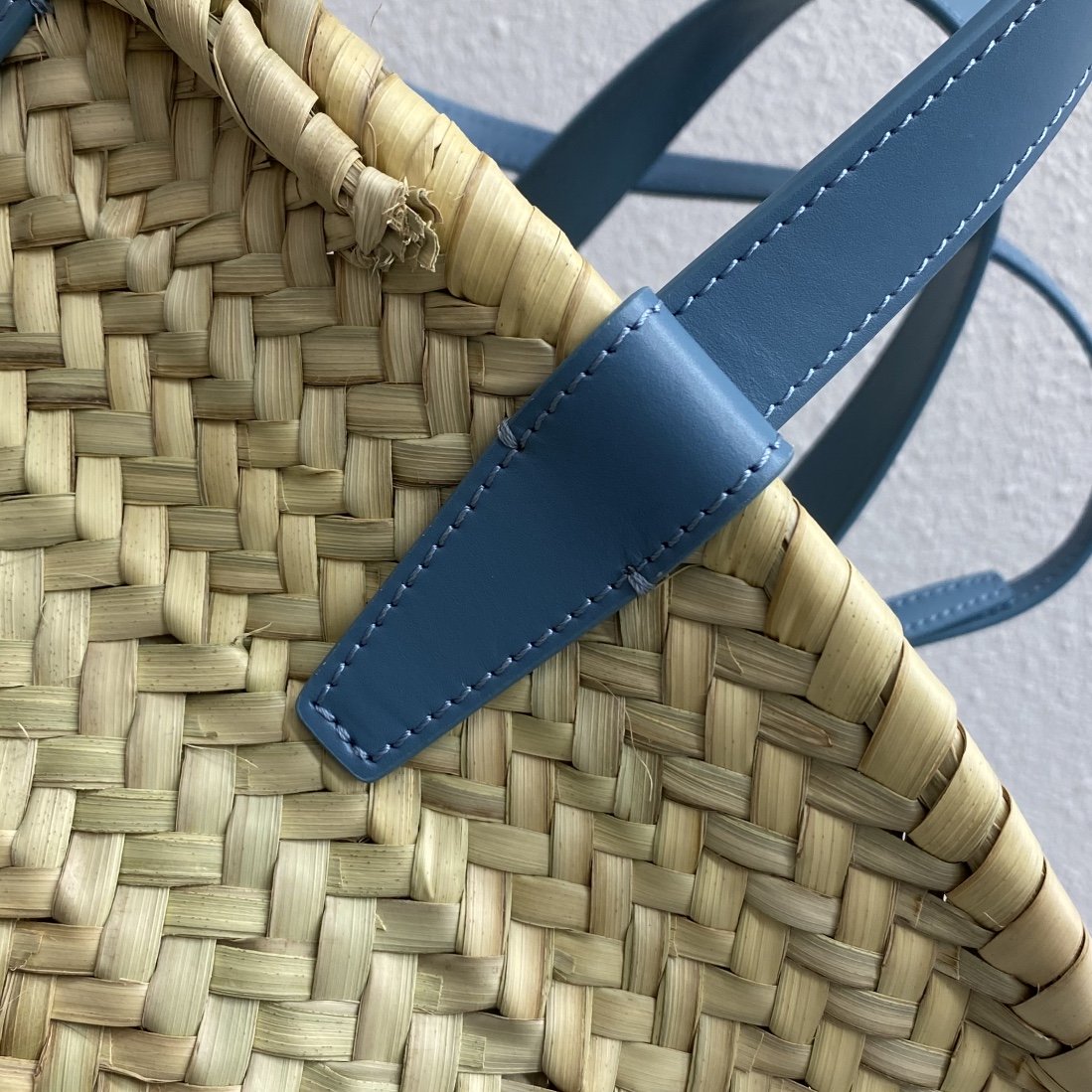 GLAMI Teen Triomphe GLAMI Classic Panier In Palm Leaves And Lizard Blue For Women 8in/20cmÂÂ
