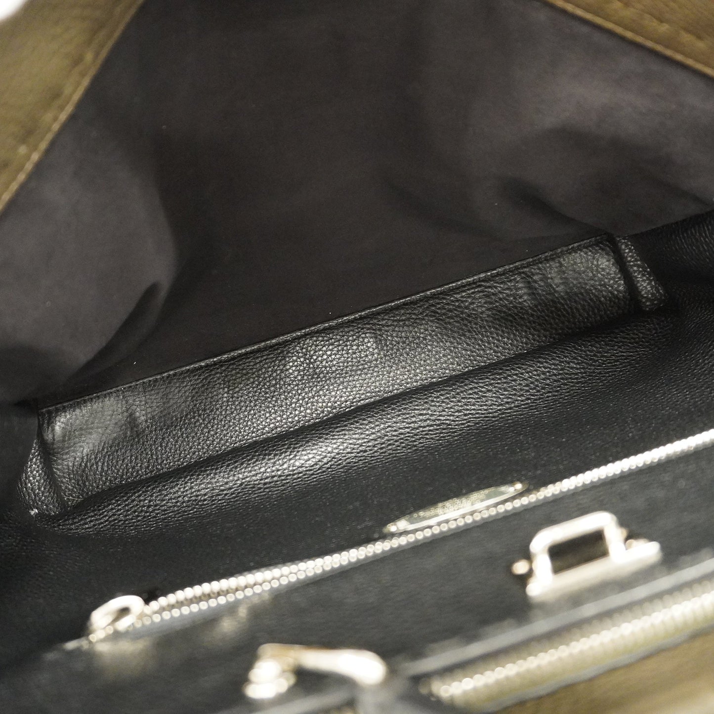 FENDI Selleria Peak Curve Men's Leather Handbag,Shoulder Bag Brown