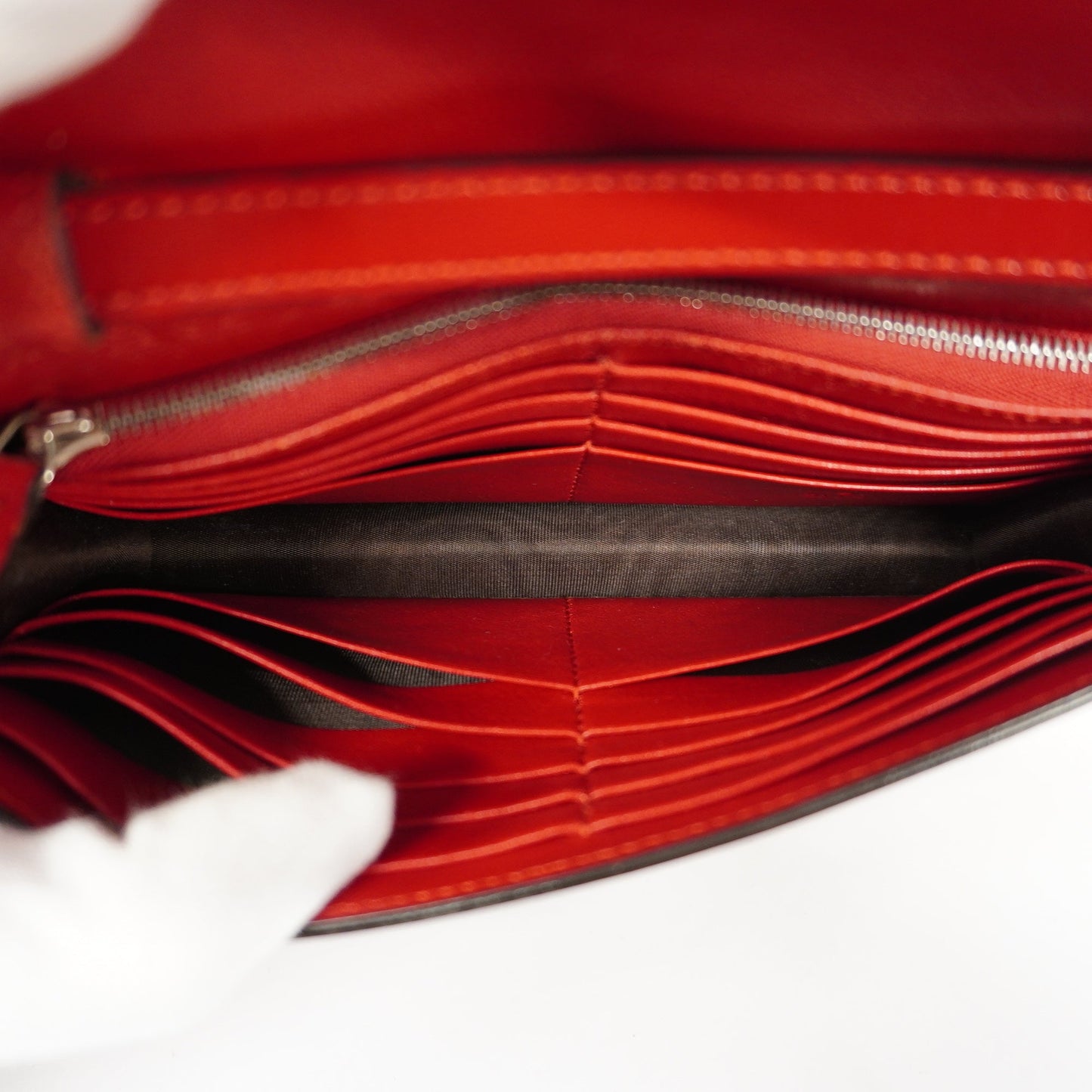 GUCCI Interlocking G 510304 Women's Leather Shoulder Bag Red Color