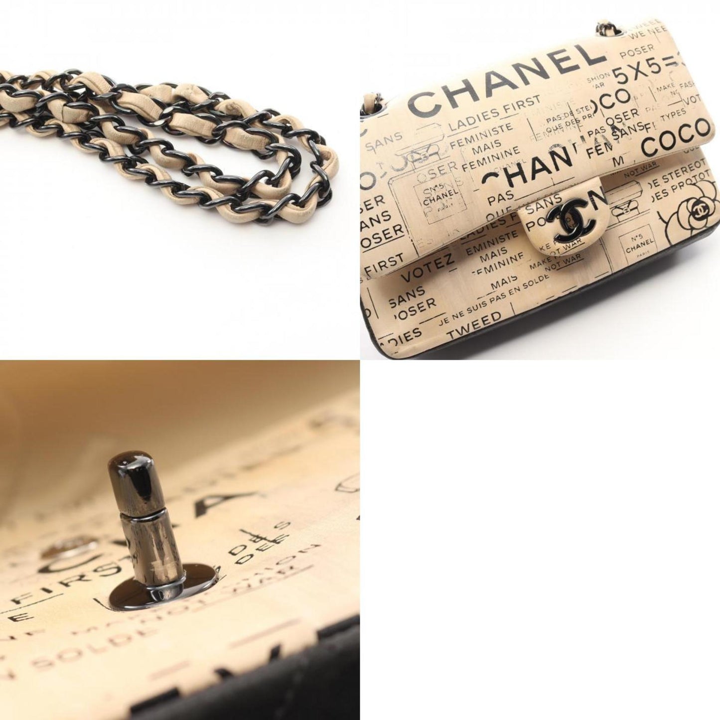 Chanel Chanel Printed Canvas Shoulder Bag