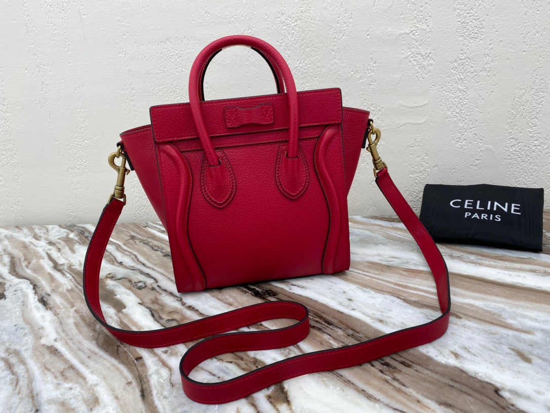 GLAMI Nano LuGucciage Bag In Drummed Red For Women 8in/20cmÂÂ