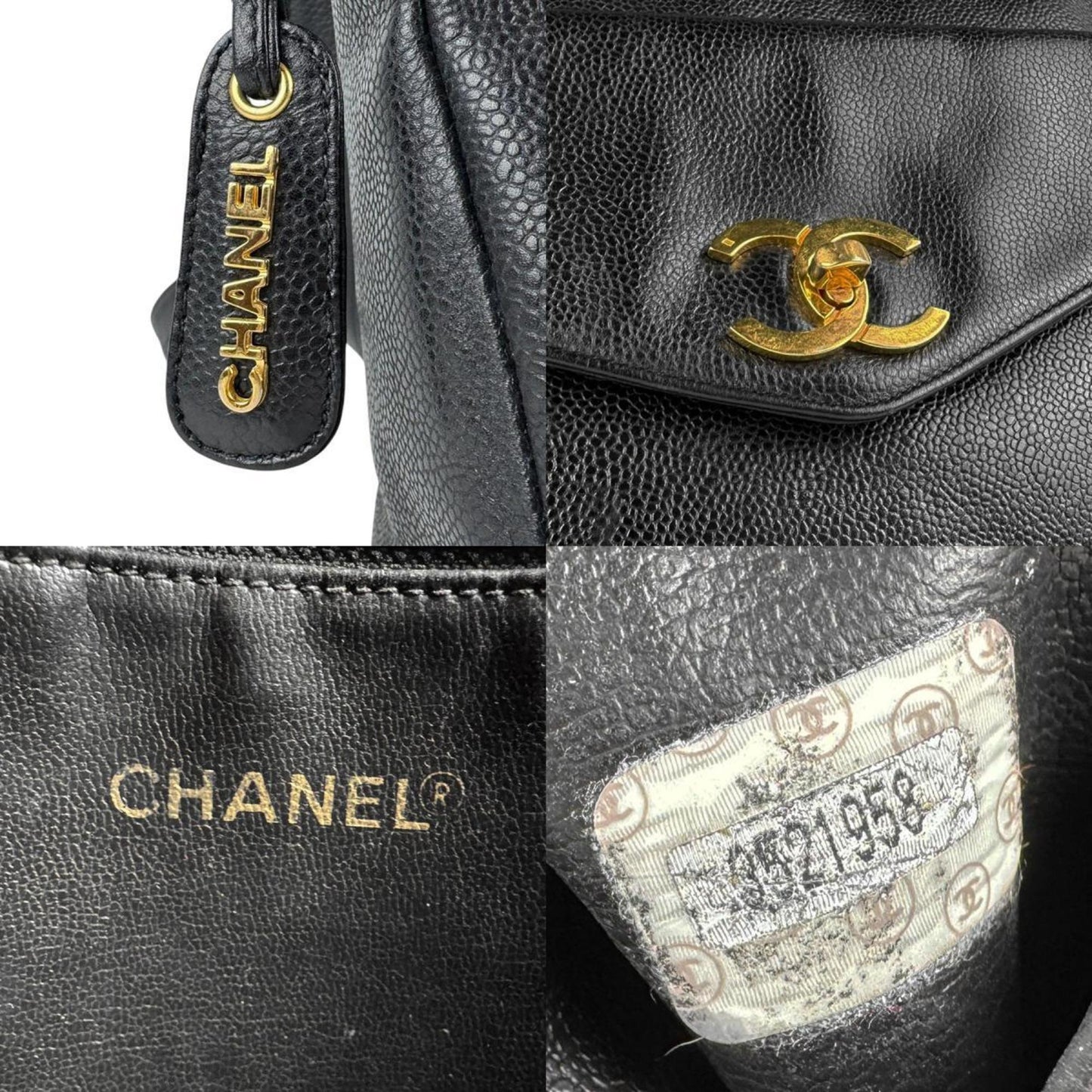 Chanel Elegant Leather Handbag with Subtle Scratch and Wear Detailing