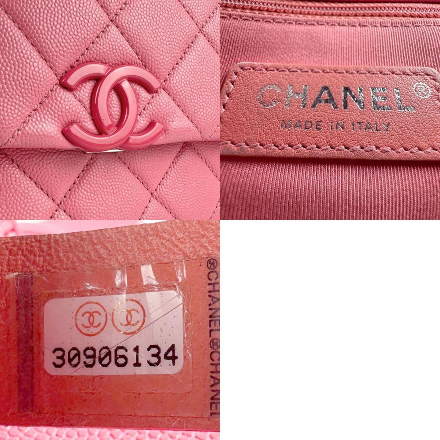 Chanel Leather Handbag with Card