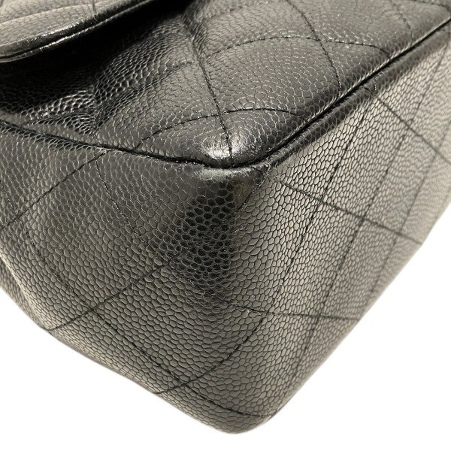 Chanel Timeless Leather Shoulder Bag with Minor Wear and Card
