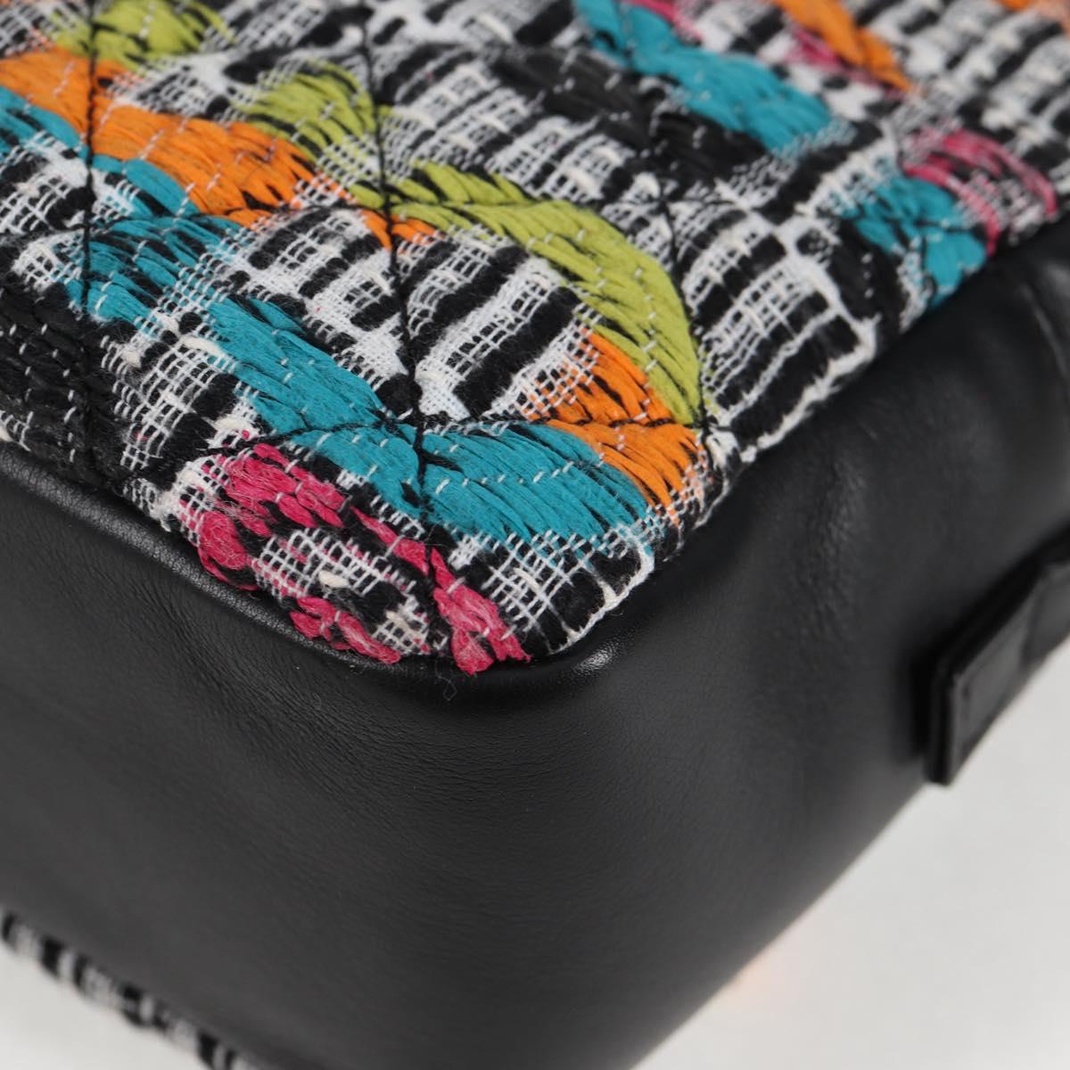 Chanel Classic Flap Bag Multicolor Tweed Chain Strap
