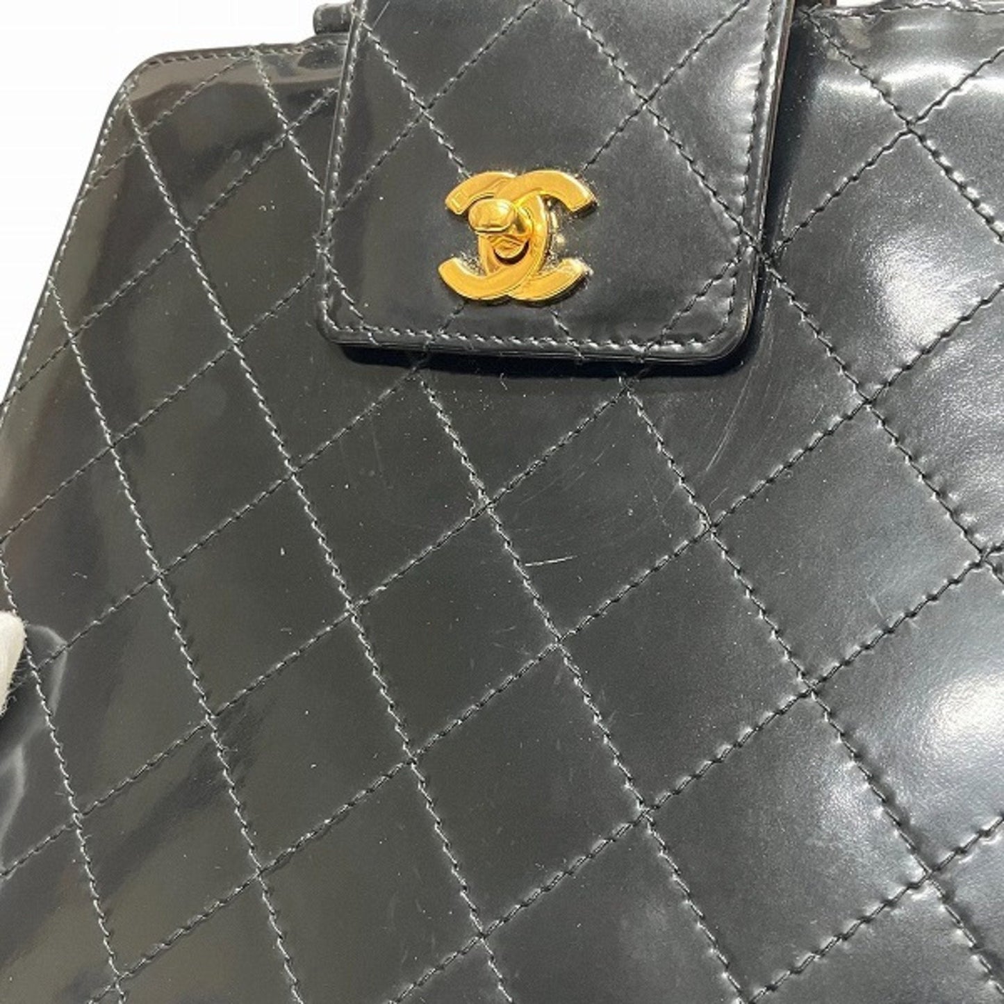 Chanel Patent Leather Quilted Handbag