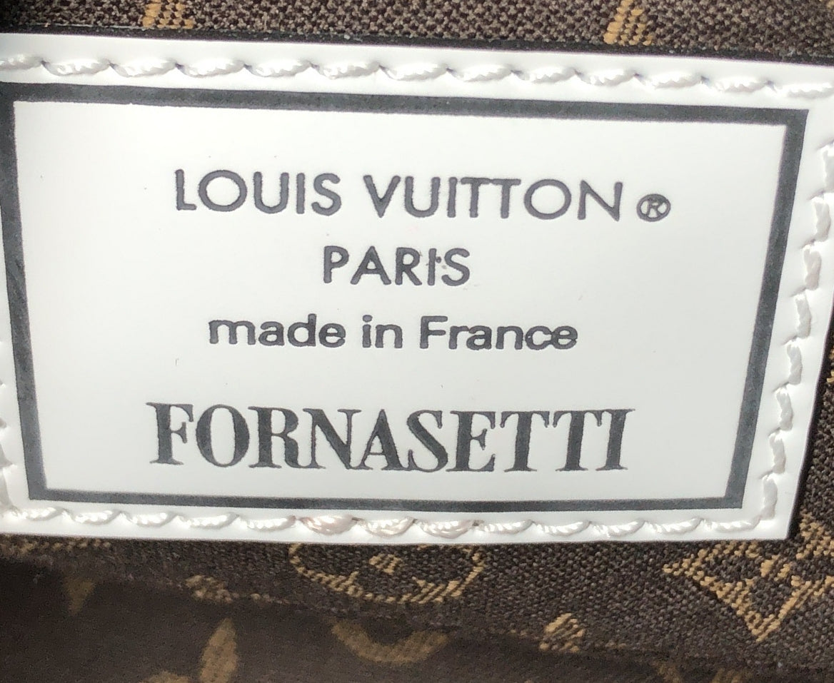 Louis Vuitton Alma Handbag Limited Edition Fornasetti Architettura Print Leather and Monogram Canvas BB