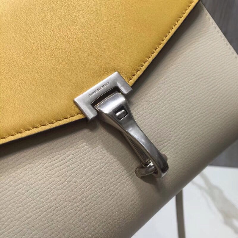 GLAMI Small Macken Colorblock Crossbody Beige/Yellow Bag For Women, Bags 9.5in/24cm