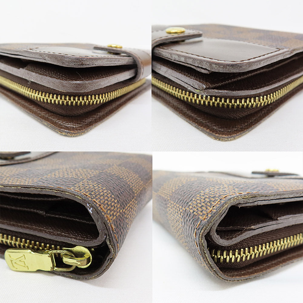 Louis Vuitton Compact N61668 Wallet Damier Evene Brown Two Fold Small Others