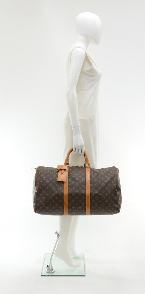 Louis Vuitto Keepall 50 Monogram Canvas Travel Bag