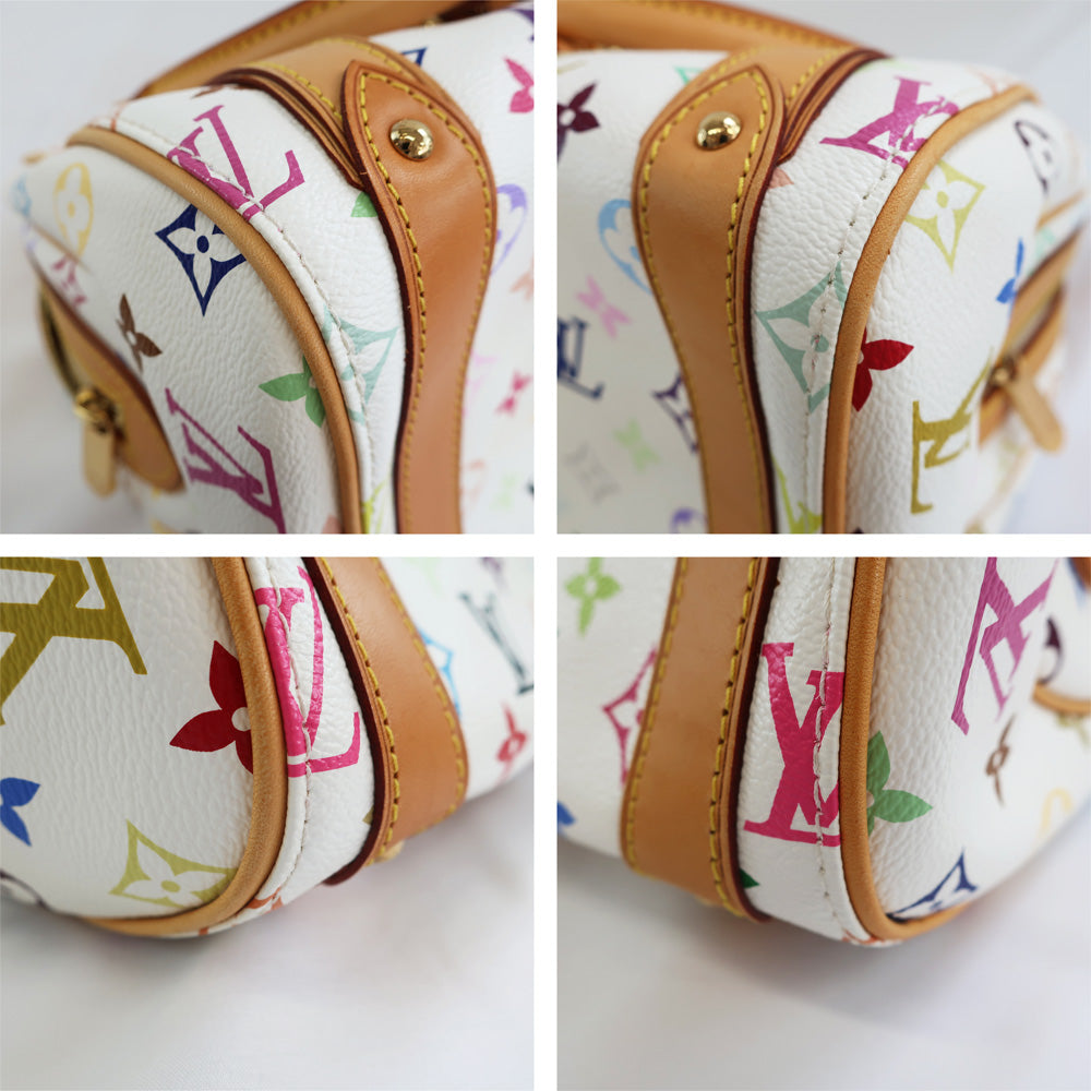 Louis Vuitton Priscilla Bronze G M40096 Monogram White Multicolor × Brown Handbag Woman Wedding