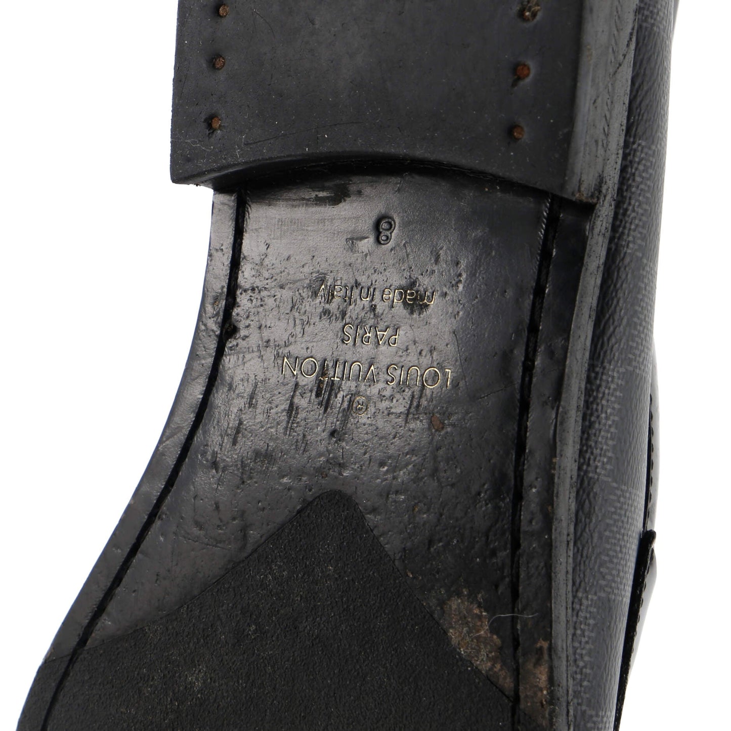 Louis Vuitton Men's Major Loafers Giant Damier Graphite with Leather