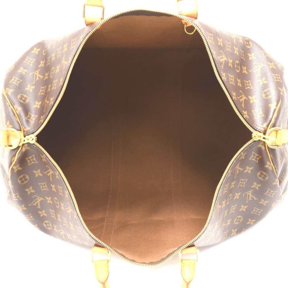 Louis Vuitto Keepall 60 Bandouliere Monogram Canvas Travel Bag with Strap