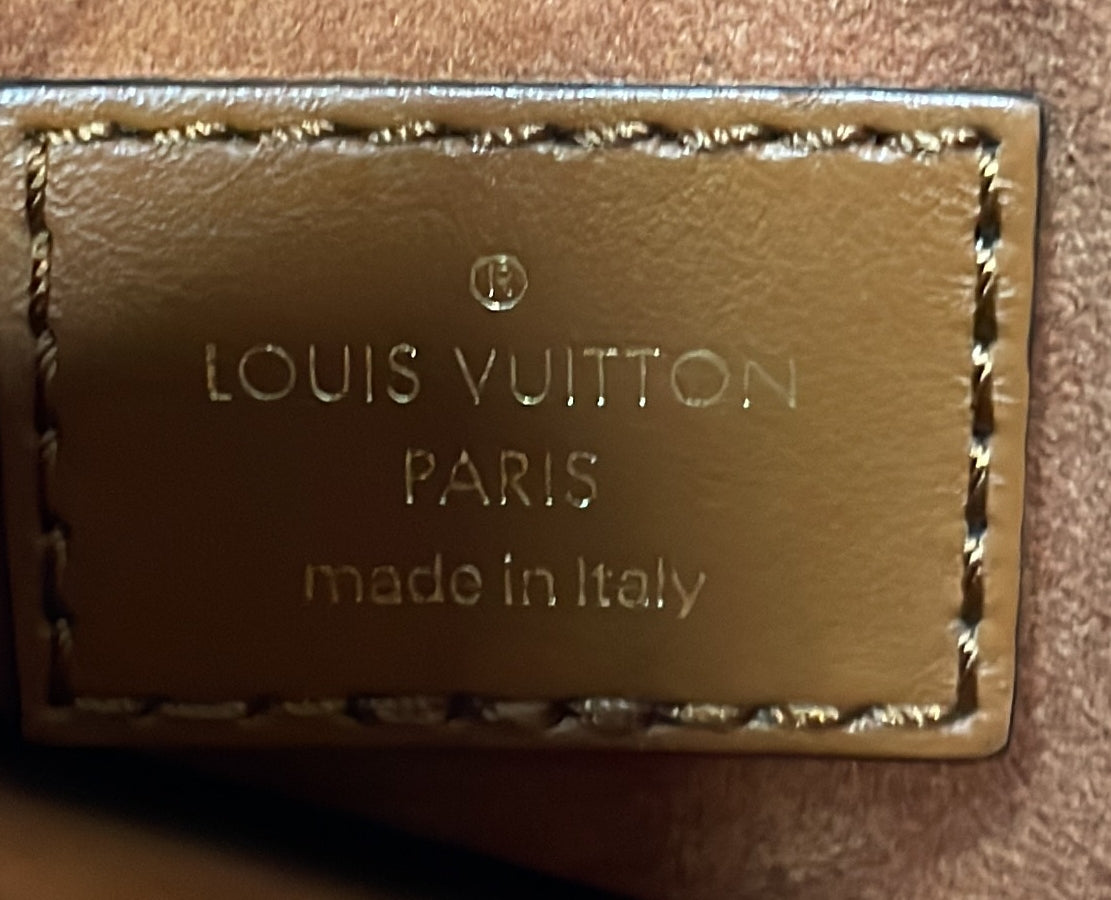 Louis Vuitton Petit Bucket NM Bag Raffia with Leather