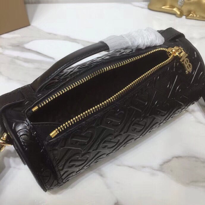 GLAMI Barrel Monogram Bag Black For Women, Bags 10in/27cm