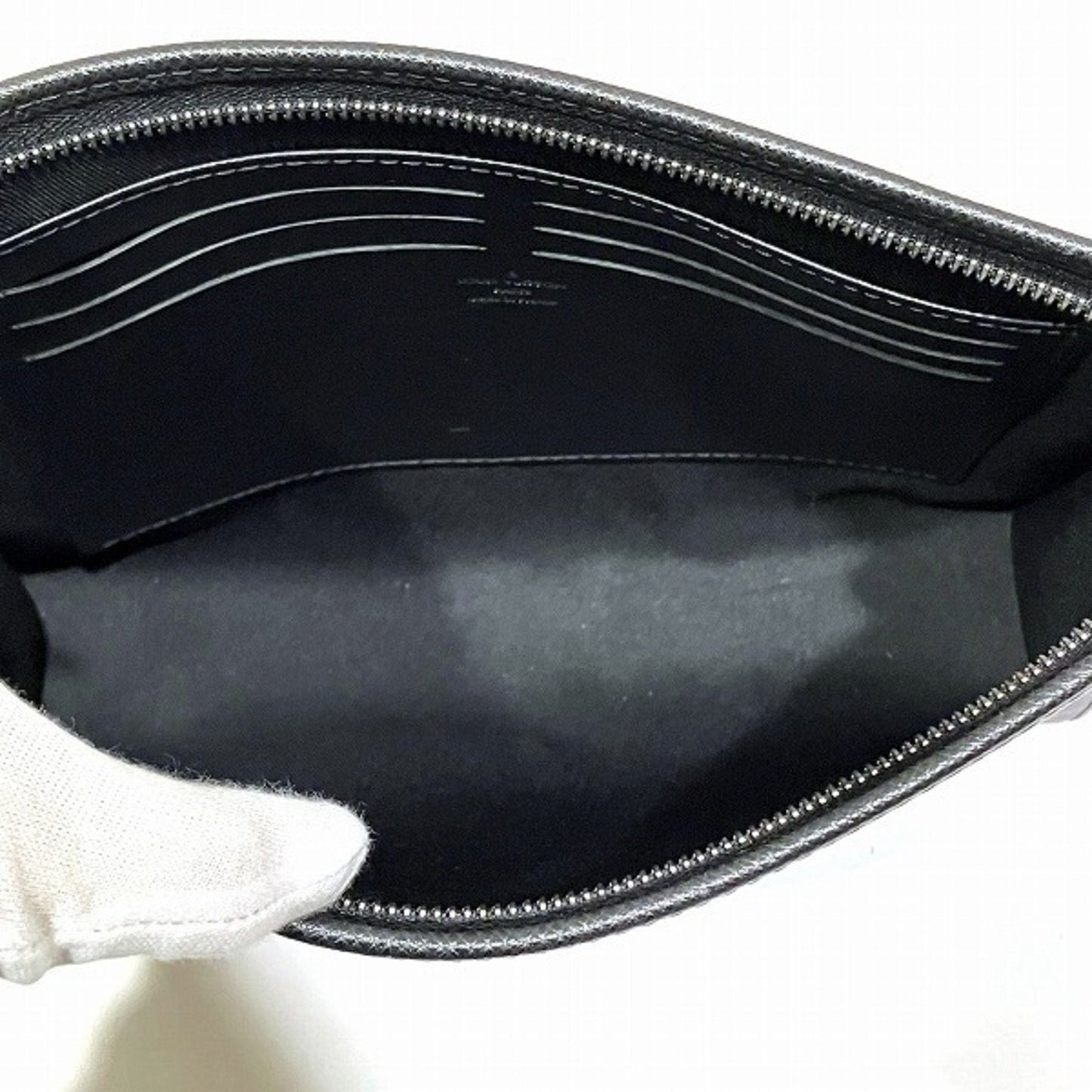 Louis Vuitton Pochette Voyage Leather Clutch Bag