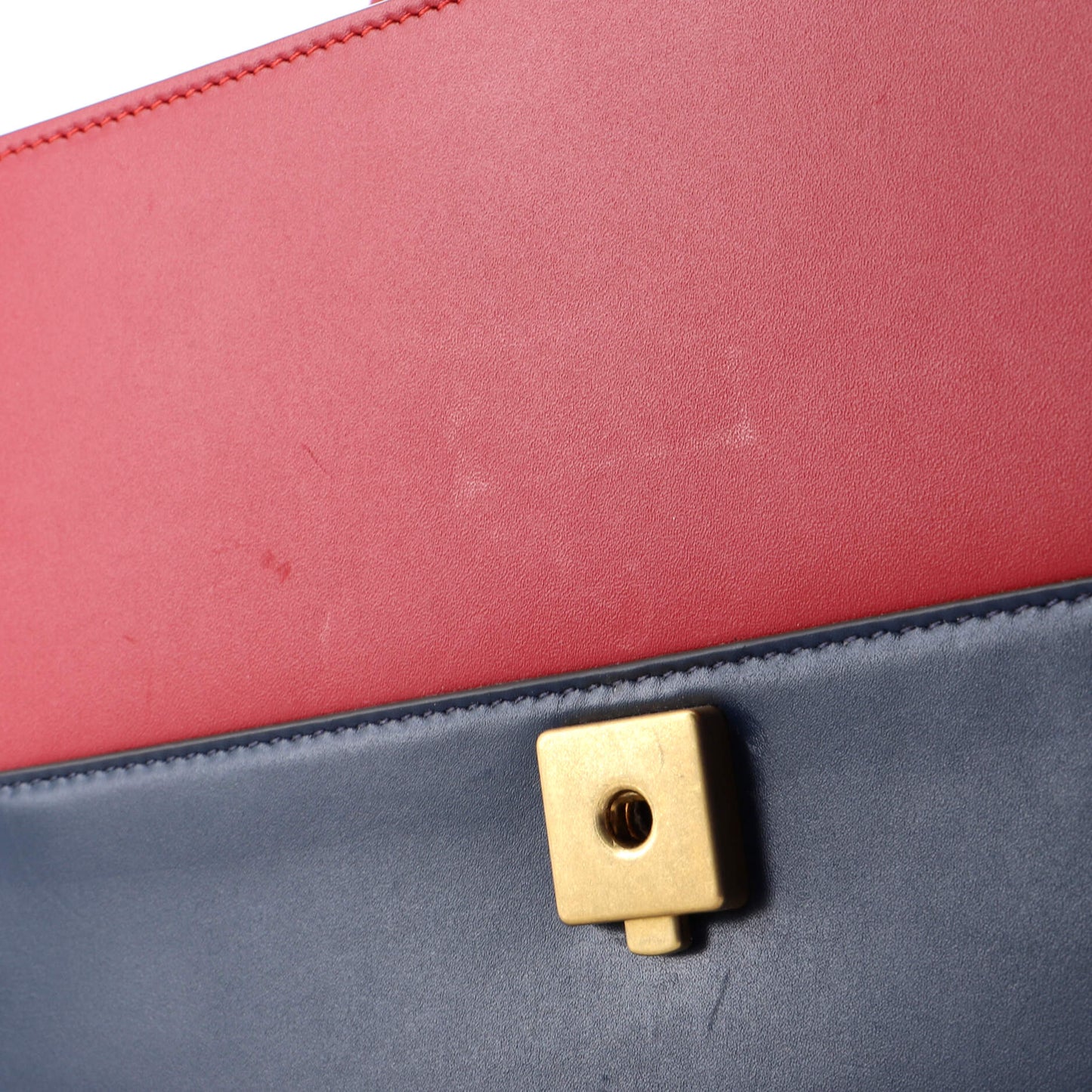 Queen Margaret Top Handle Bag Colorblock Leather Small