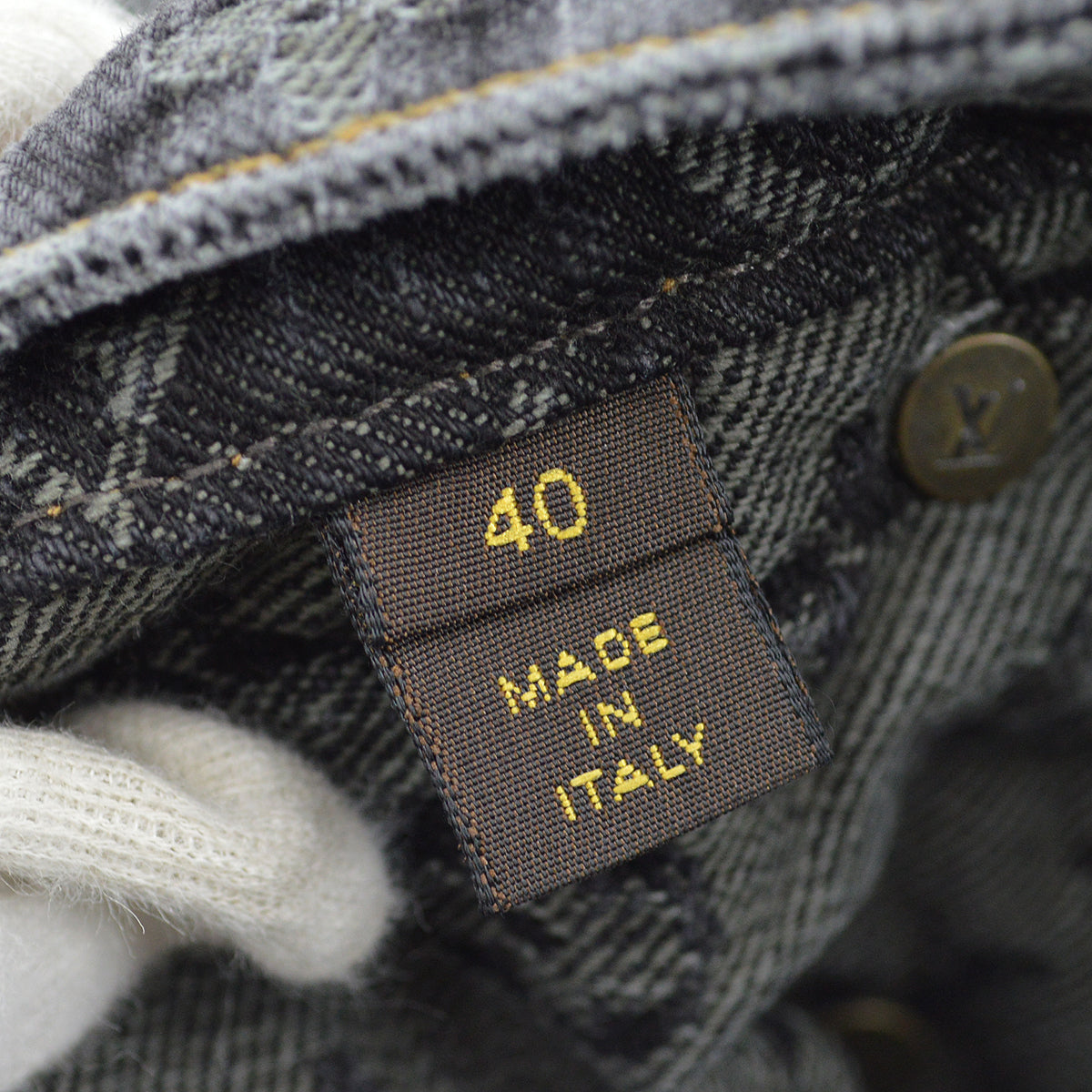 Louis Vuitton 2007 Monogram Denim Long Pants Gray #40