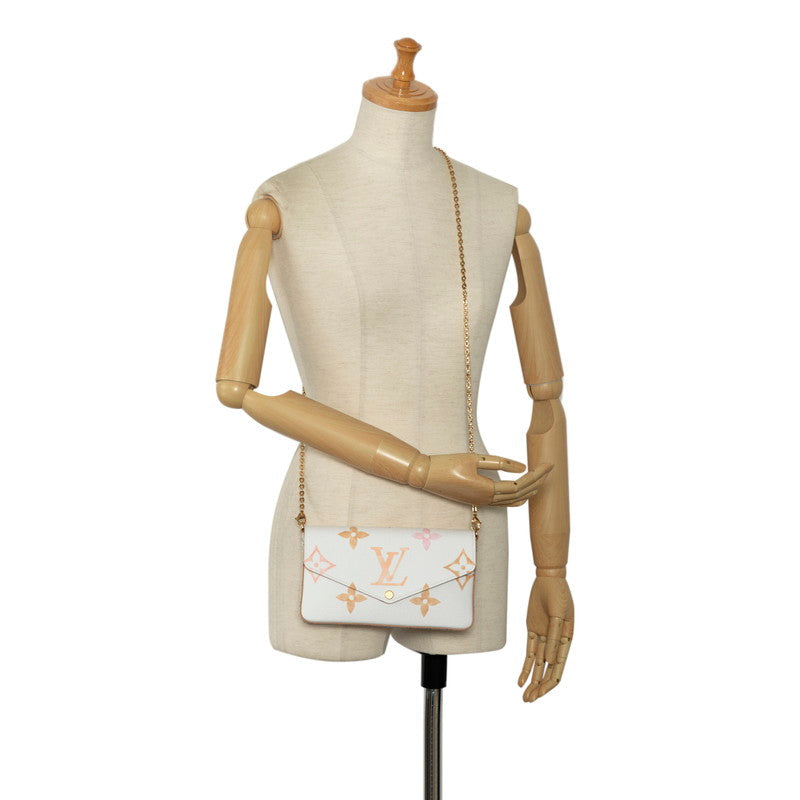 LOUIS VUITTON Louis Vuitton Monogram Linen M82520 Shoulder Bag PVC/Leather White Lady Linen