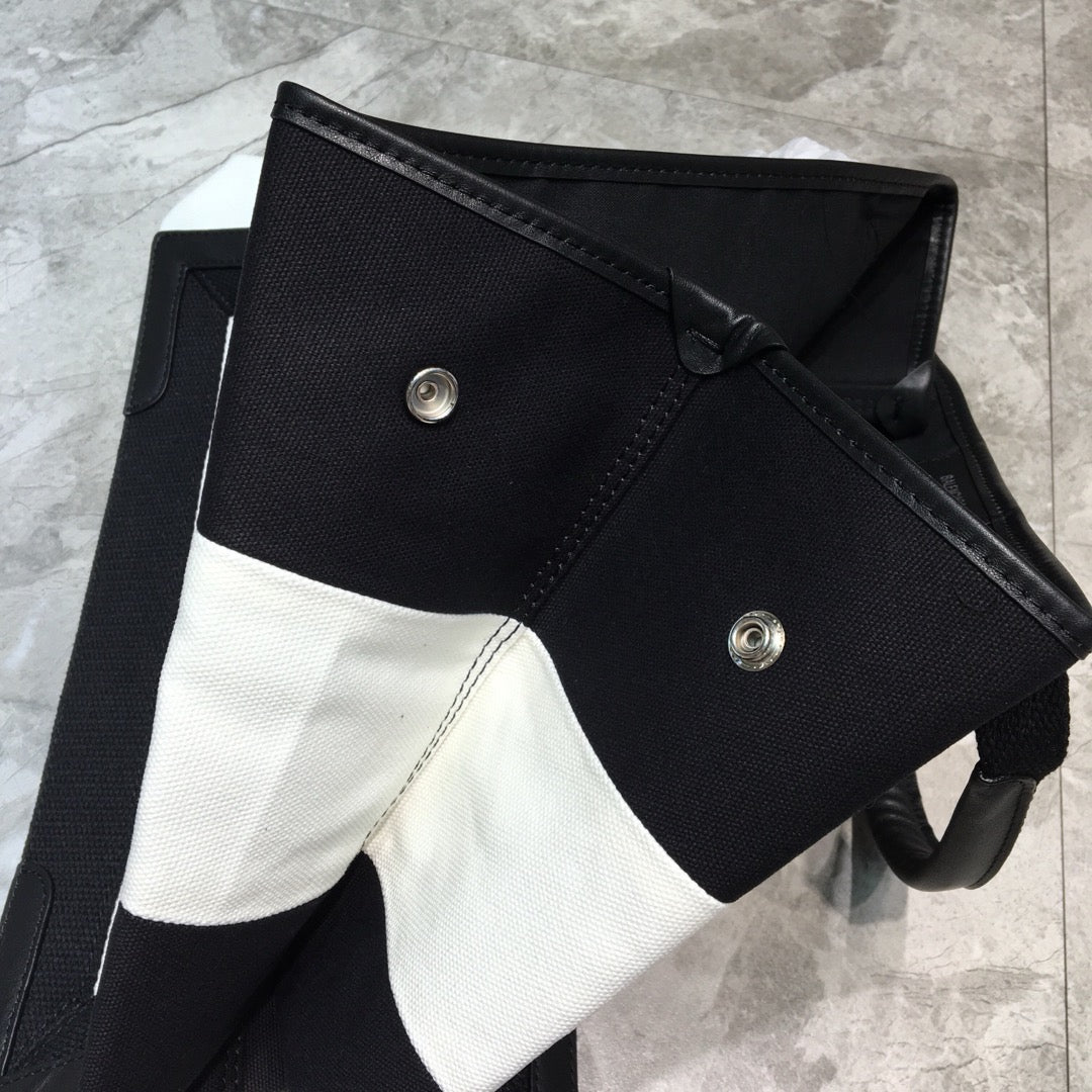 Balen Navy MeGLAMIum Cabas Tote Bag In Black And White, For Women, Bags 14.1in/36cm