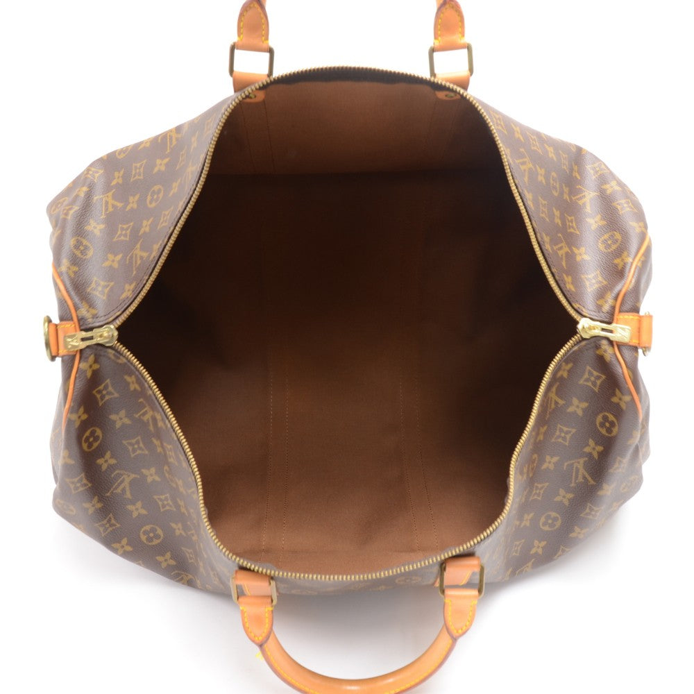 Louis Vuitto Keepall 60 Bandouliere Monogram Canvas Travel Bag with Strap