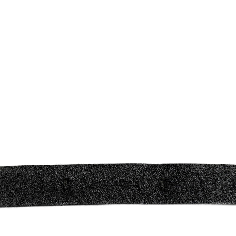 Louis Vuitton logo plate bungalow bracelet M6512 black silver leather men Louis Vuitton