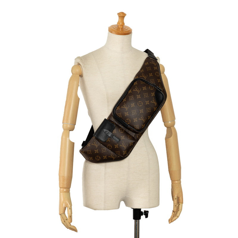 Louis Vuitton Monogram MacArthur Christopher Bumper Bag Body Bag M45337 Brown Black PVC Leather Men LOUIS VUITTON