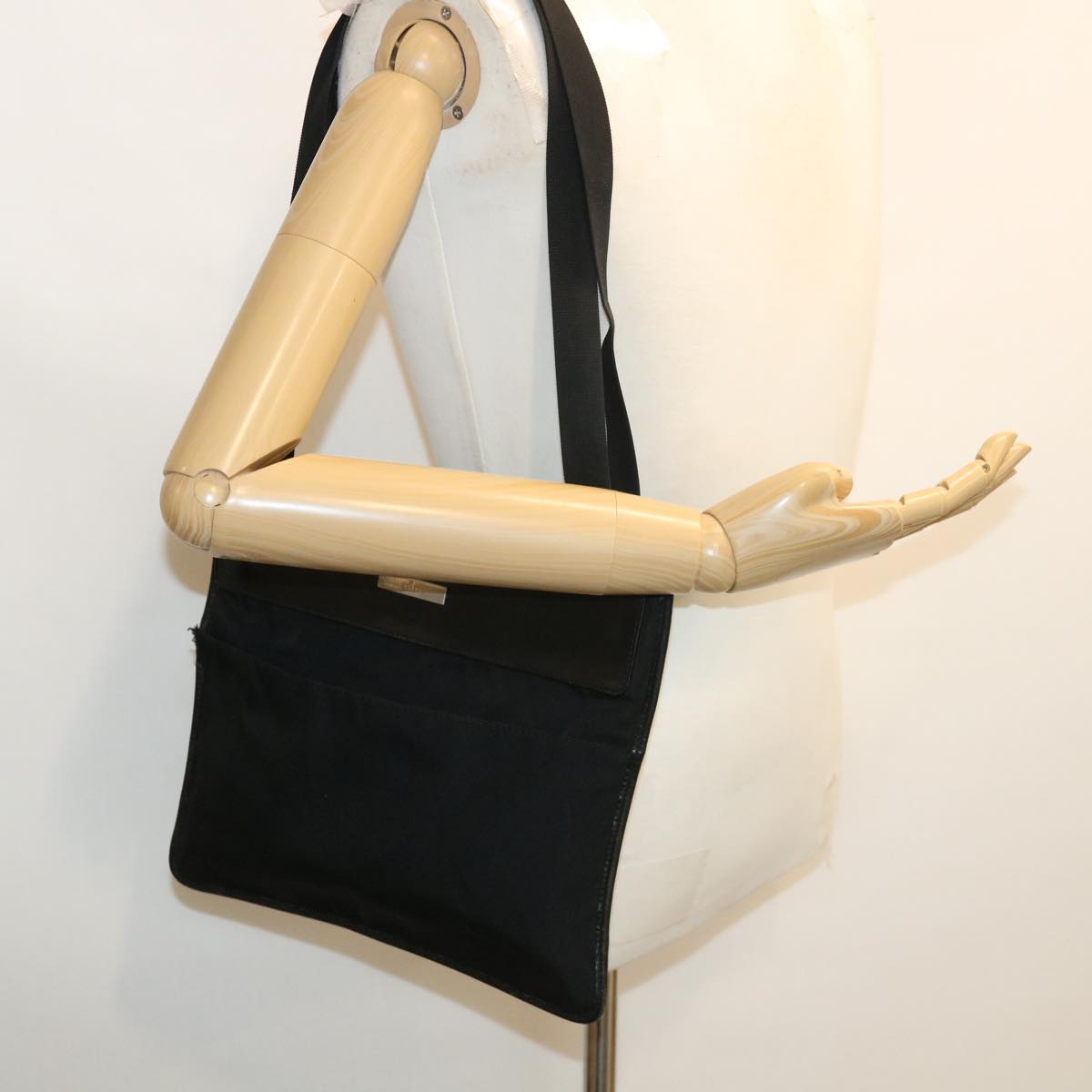 GUCCI Shoulder Bag Nylon Black 36785