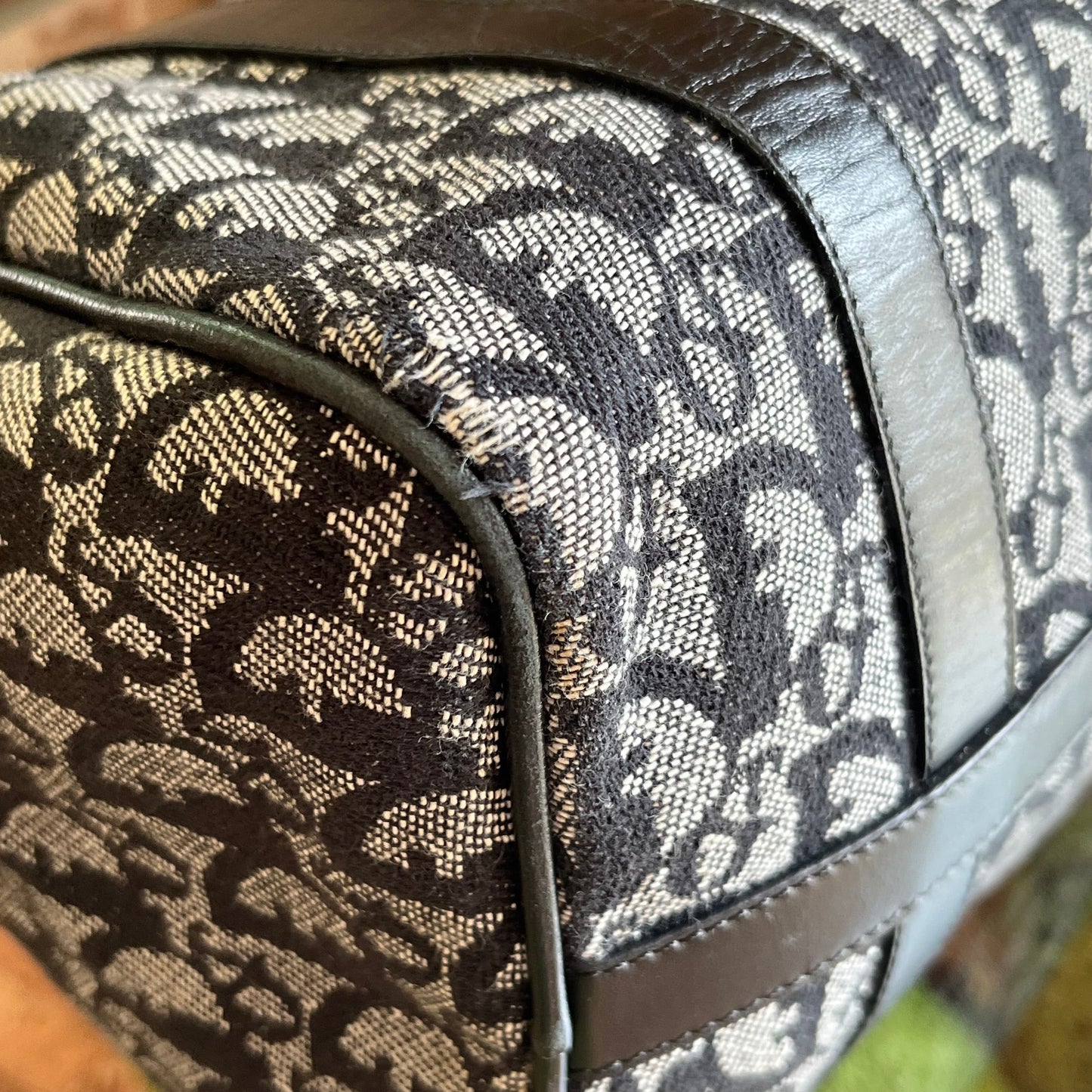 CHRISTIAN DIOR Trotter Canvas Satchel