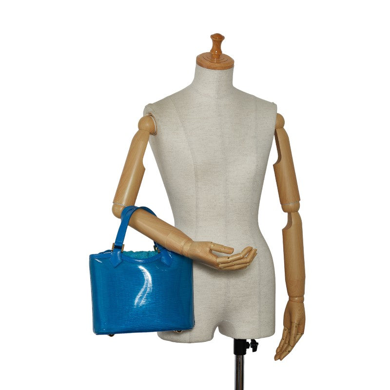 Louis Vuitton Epi Prague Mini Ragune Bay Handbag M92472 Blue Vinyl