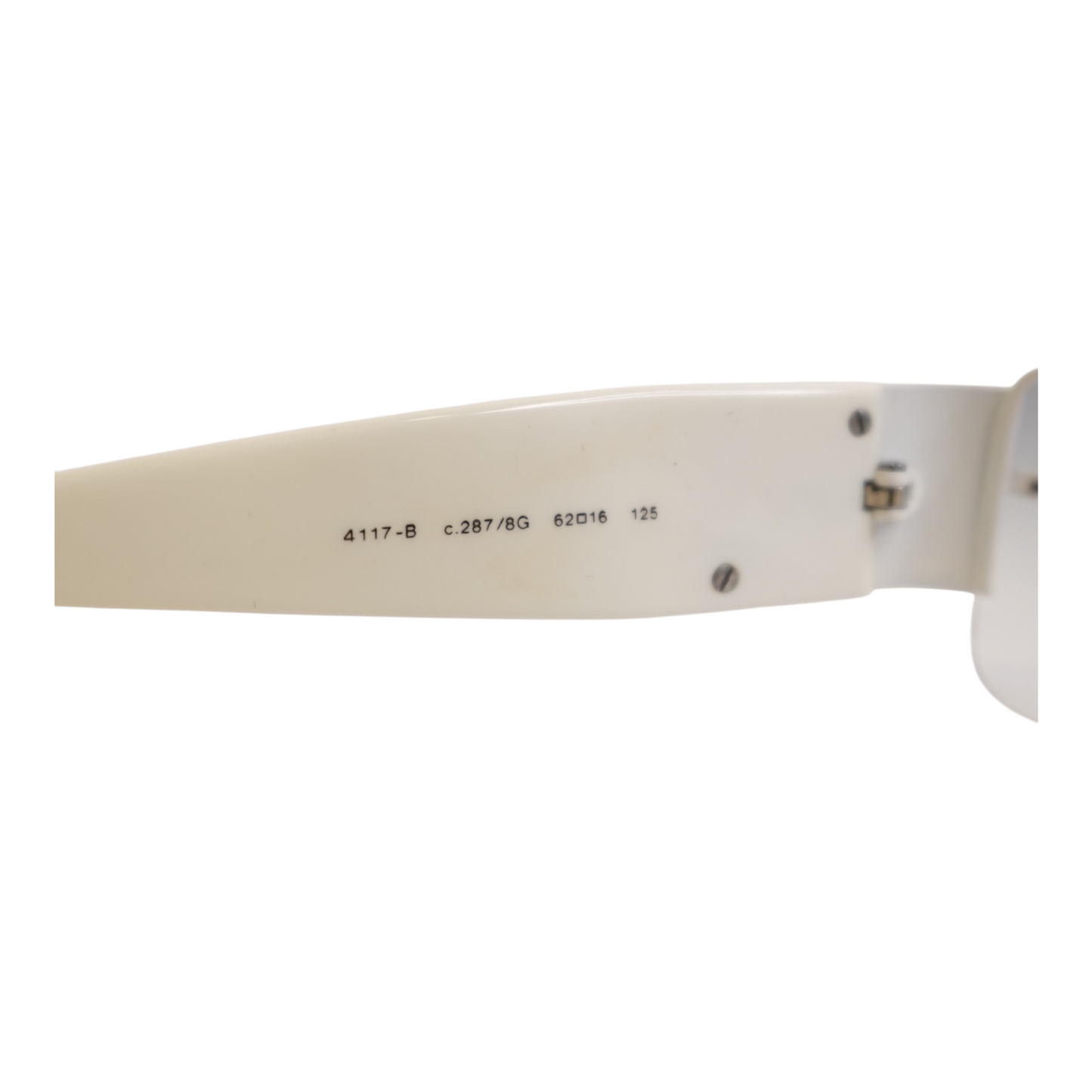 Chanel White Rectangular Sunglasses