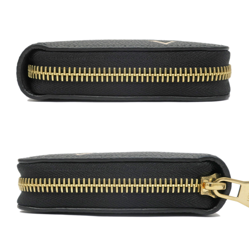 Louis Vuitton Monogram Implant Wallet Long Wallet Black Beige Violet M80481 Mini