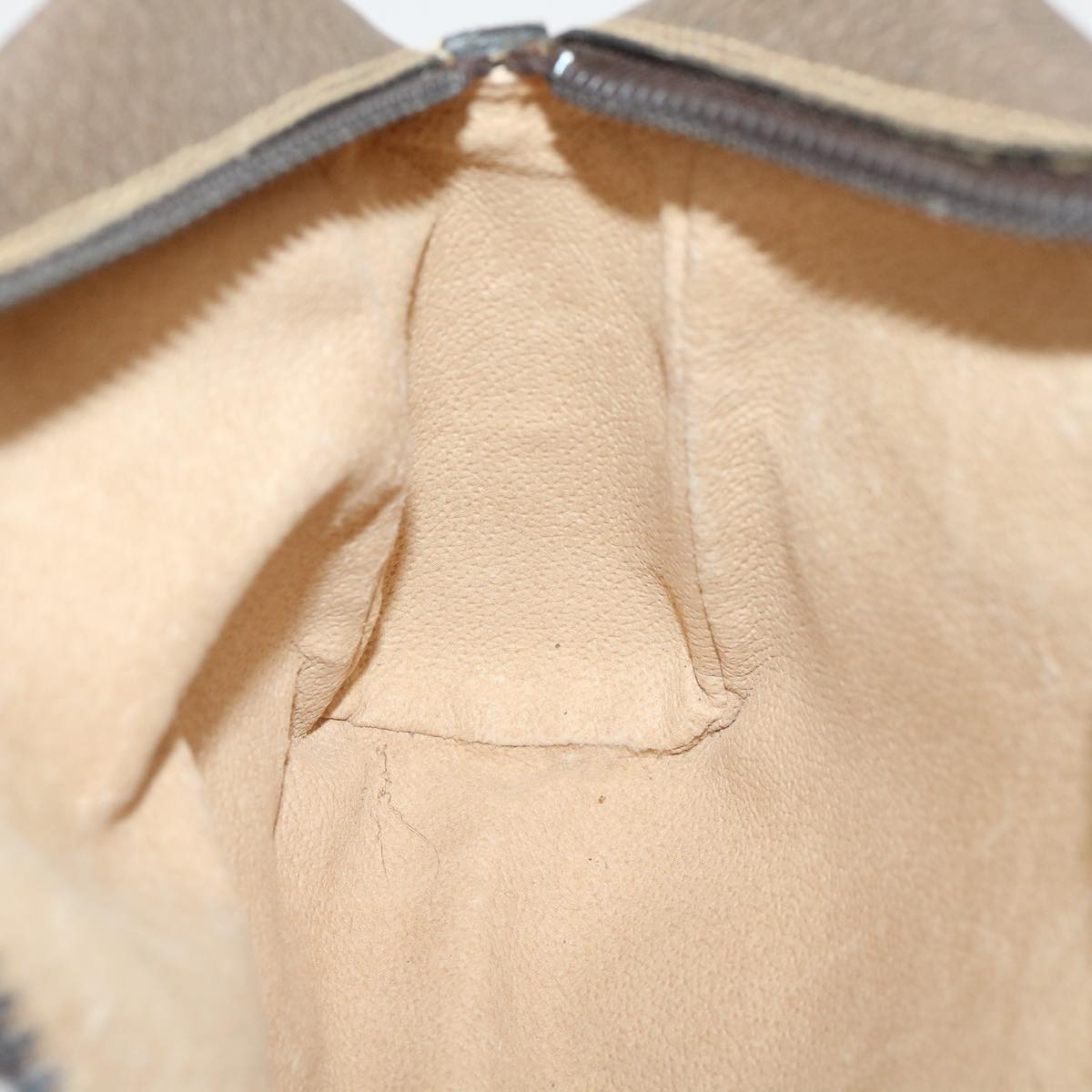 GUCCI Web Sherry Line GG Canvas Shoulder Bag PVC Leather Beige Green 39955