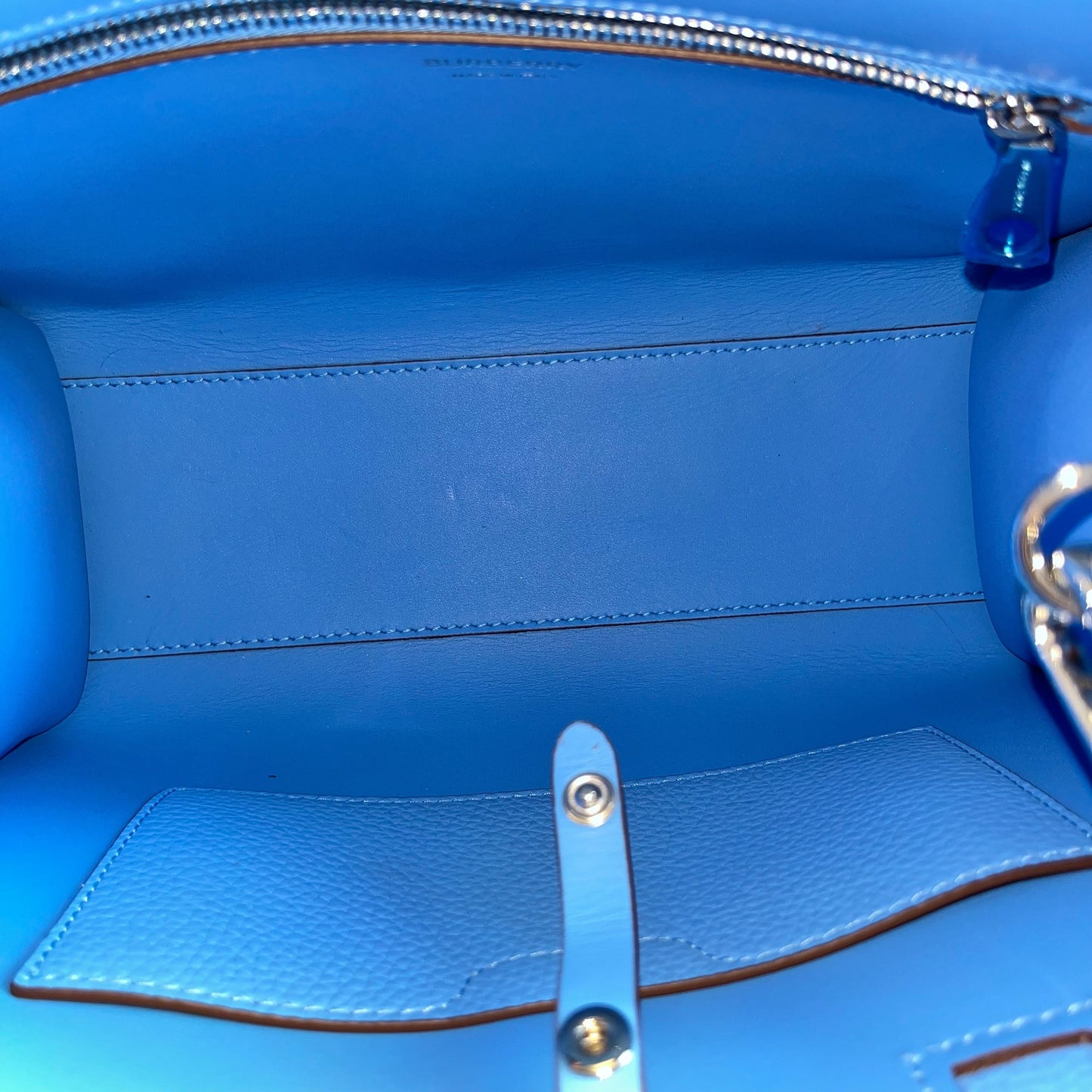 BURBERRY Frances Mini Grainy Calfskin Tote Bag
