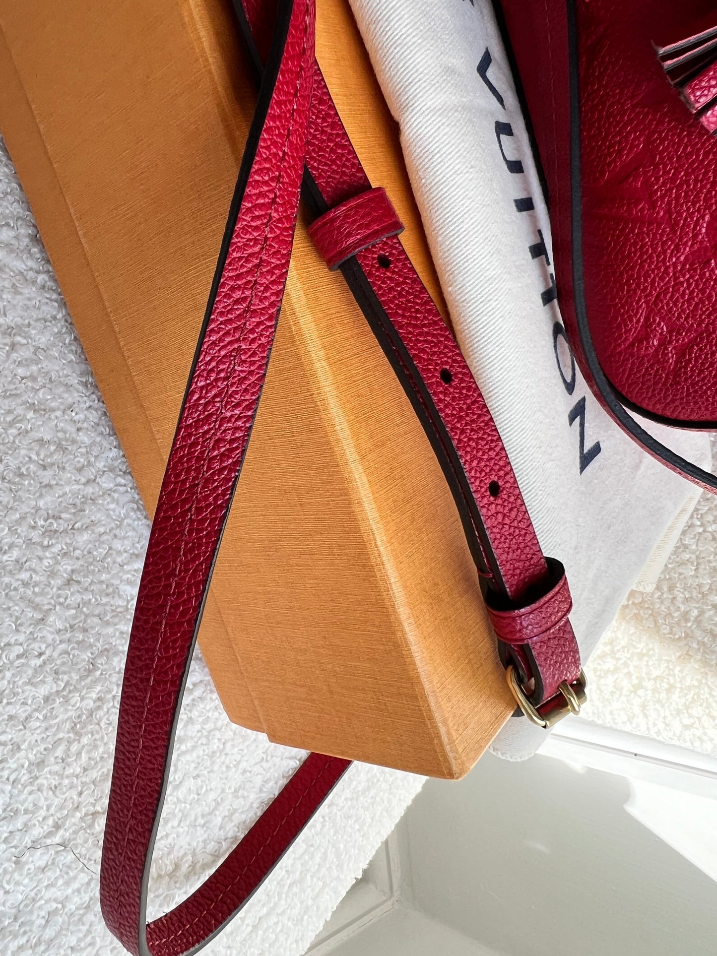 Louis Vuitton Saintonge Red Empreinte (RRP £1520)
