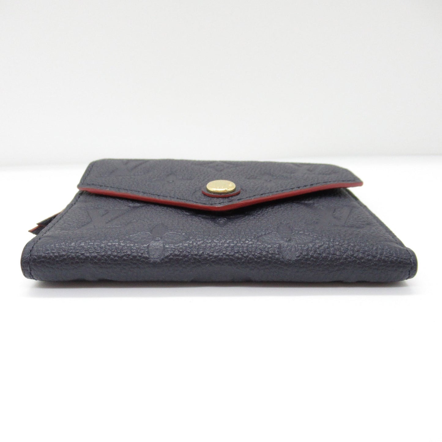Louis Vuitton Louis Vuitton Portefolio Victoria Three Fold Wallet Leather Monogram Emplant Navy M64577