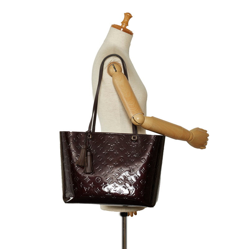 Louis Vuitton Monogram Verney Long Beach MM Tortoise Bag M90475 Amarant Pearl Patent Leather Louis Vuitton