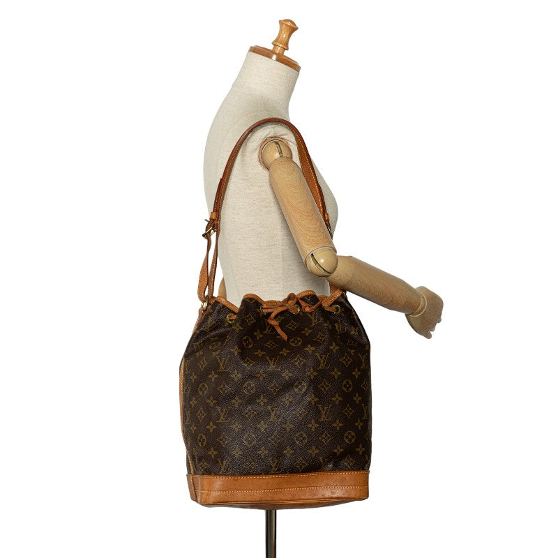 Louis Vuitton Monogram Noe Shoulder Bag M42224 Brown PVC Leather Louis Vuitton