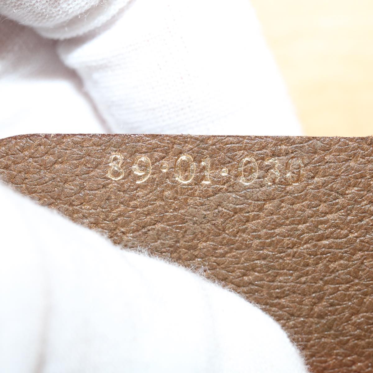 GUCCI GG Canvas Web Sherry Line Clutch Bag Beige Red Green 89.01.030 40342