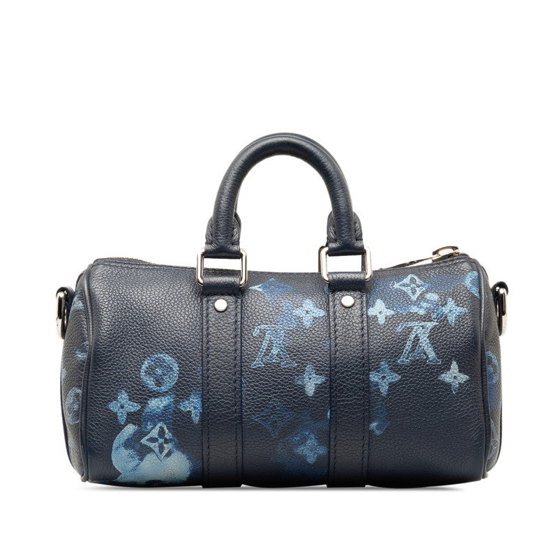 Louis Vuitton Monogram Water Keepall XS Mini Boston Bag Shoulder Bag 2WAY M57844 Water Color Navy PVC Leather Louis Vuitton