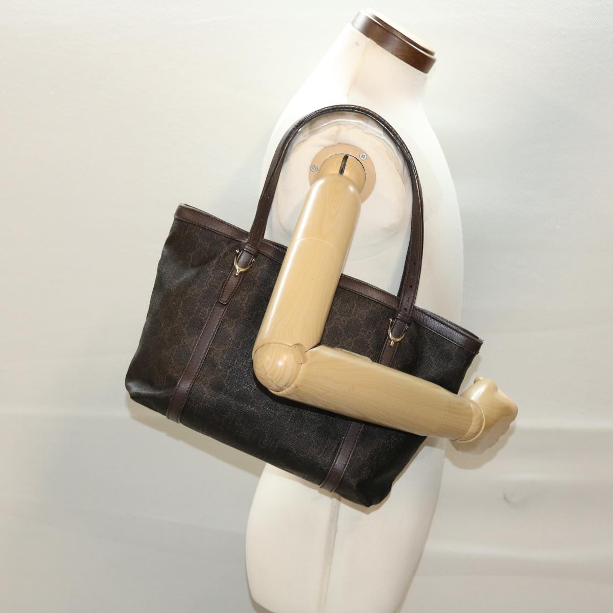 GUCCI GG Canvas Tote Bag Brown 336776 43238