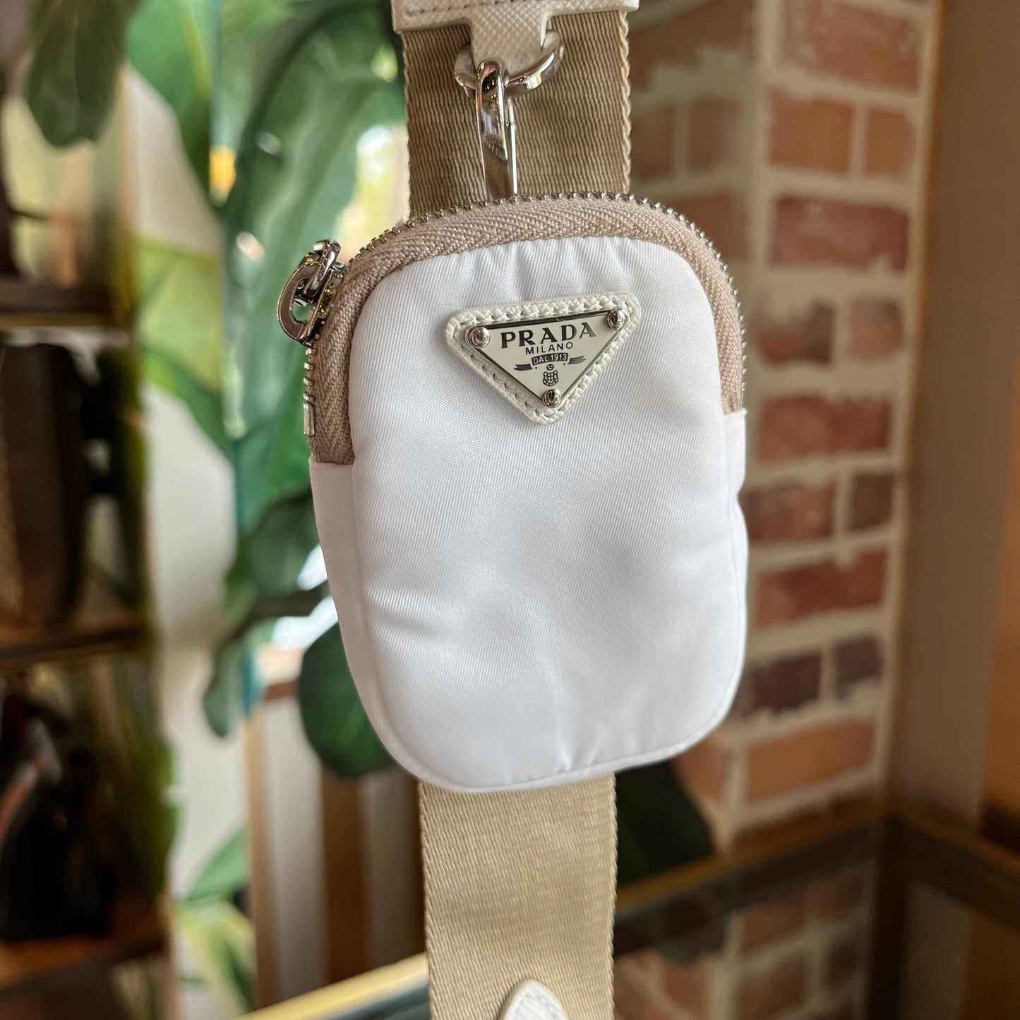 PRADA Re-edition 2005 White Re-Nylon Crossbody
